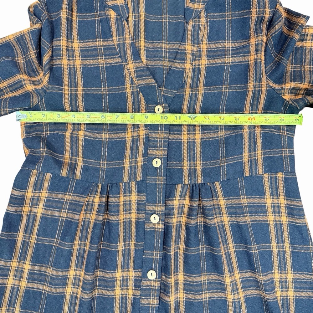 Cupshe Women's Long Sleeve Mini Plaid Black Brown V-neck Dress‎ - Size M - Picture 8 of 11